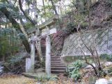 後野妙見神社の鳥居とそこから続く石段